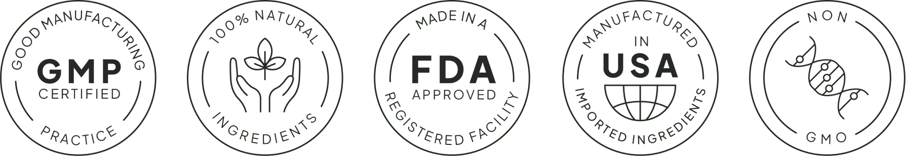 Synadentix certifications — Natural, Non-GMO, GMP Certified